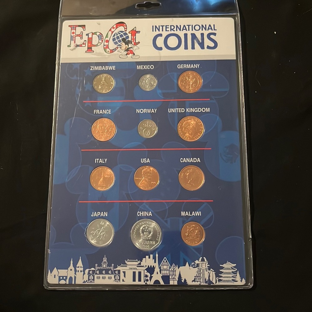 Walt Disney World - Epcot International Coins 12 Coin Set - Sealed!